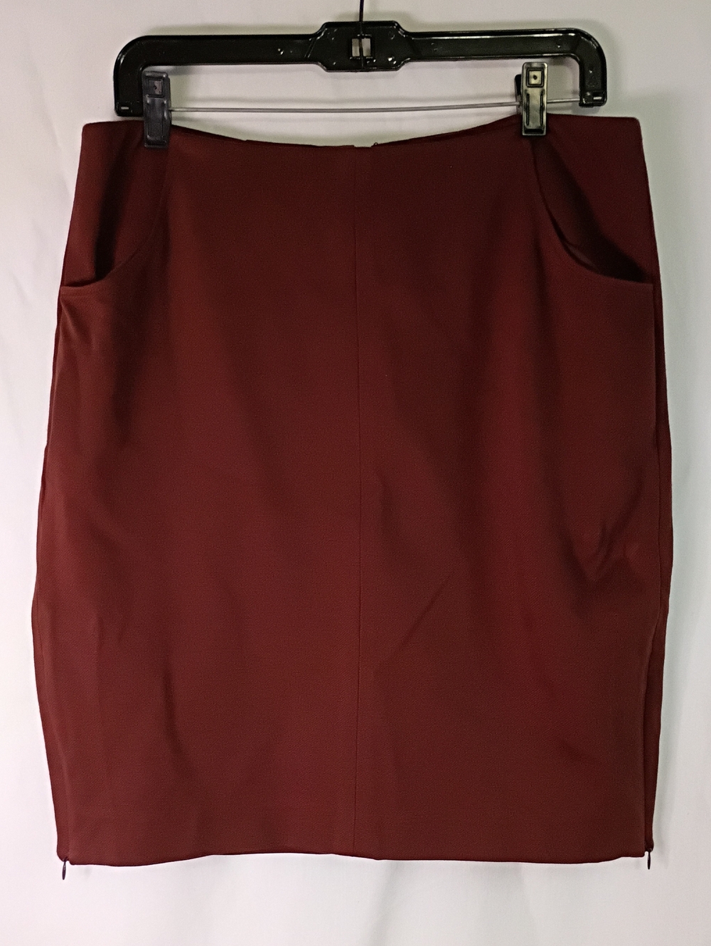 Cabi Sleek Pencil Skirt in Deep Burgundy